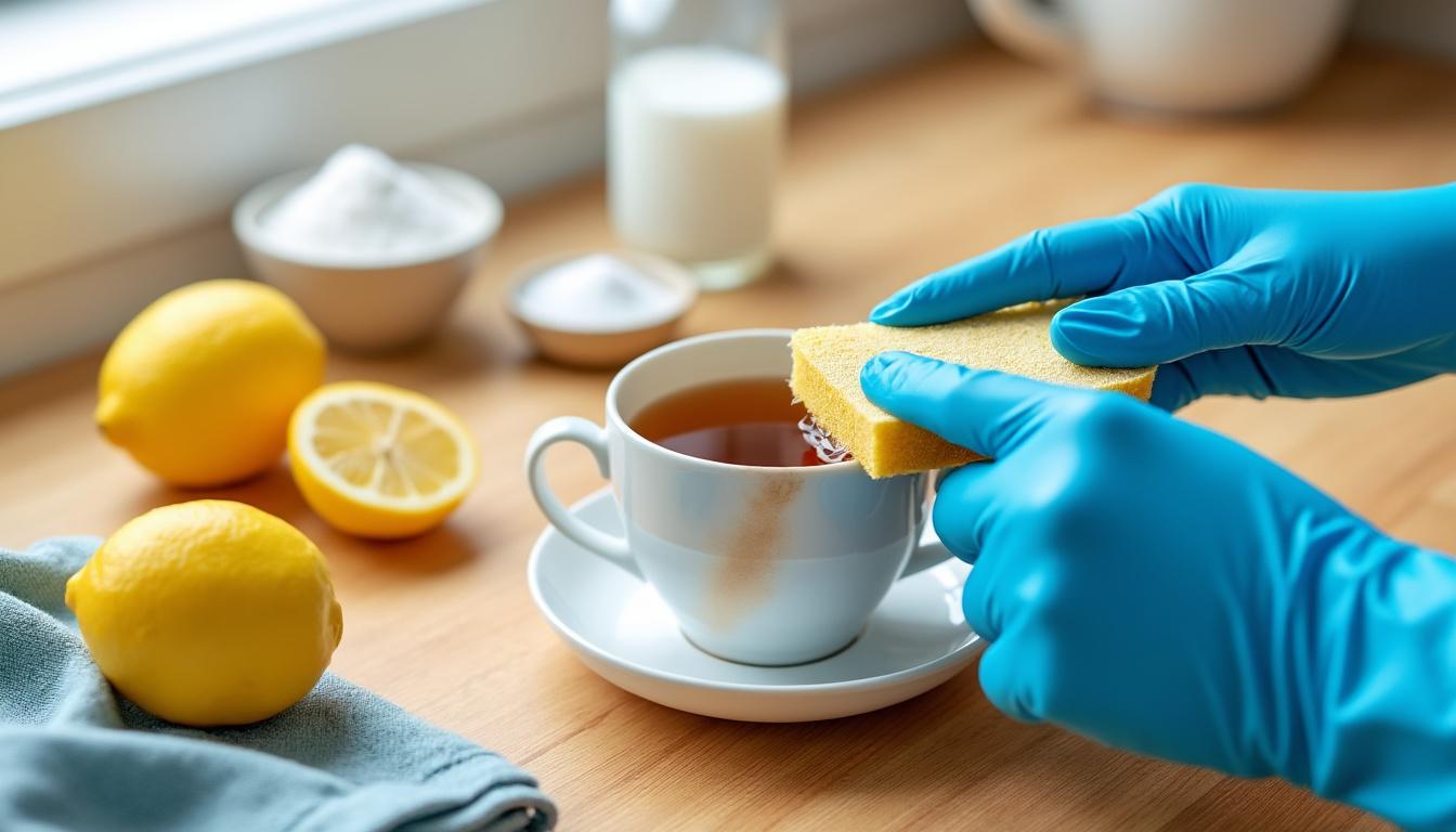 découvrez des astuces simples et méthodes efficaces pour enlever facilement les taches de thé dans votre tasse et lui redonner son éclat d'origine.