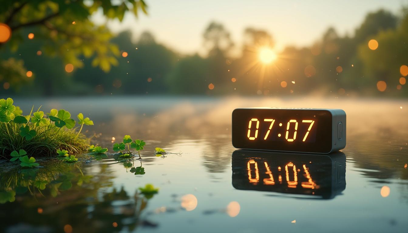 découvrez la signification de l'heure miroir 07h07, symbole de chance, d'harmonie et de synchronisation dans votre vie. interprétez les messages cachés et laissez-vous guider vers la réussite.