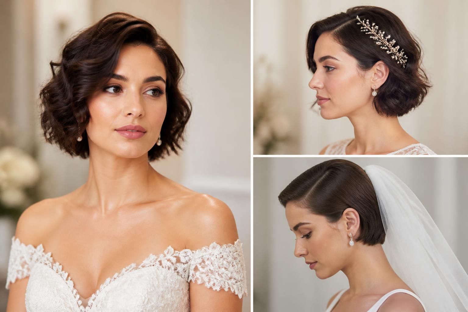 découvrez des inspirations coiffure élégantes et modernes pour les mariées aux cheveux courts, afin de réussir votre look de mariage avec style et originalité.