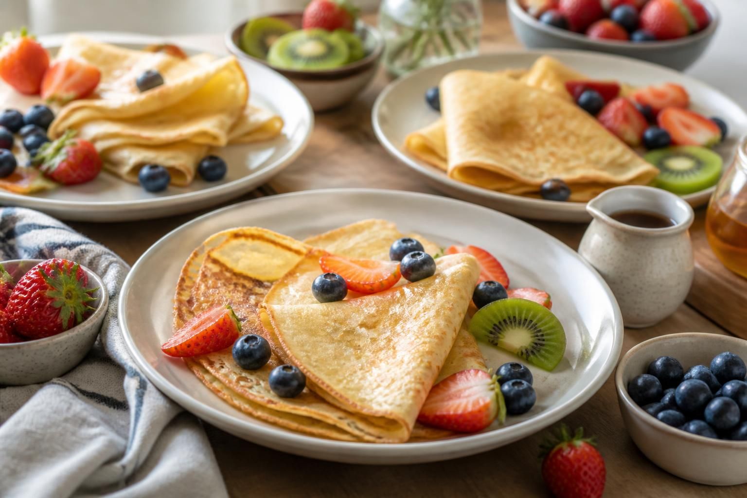 découvrez nos recettes simples de crêpes légères, parfaites pour des desserts gourmands sans culpabilité. savourez des douceurs faciles à préparer et légères pour régaler toute la famille.