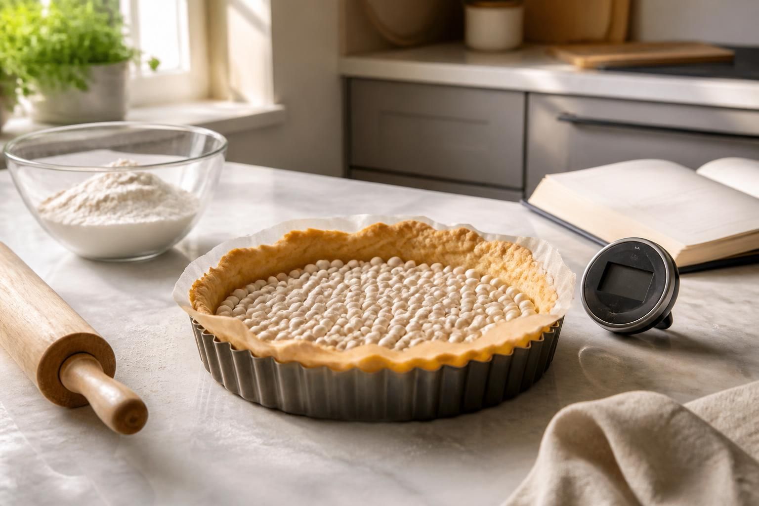 découvrez le temps de cuisson idéal de la pâte brisée à blanc et nos conseils pratiques pour réussir une cuisson parfaite et obtenir une pâte croustillante et dorée à la perfection.