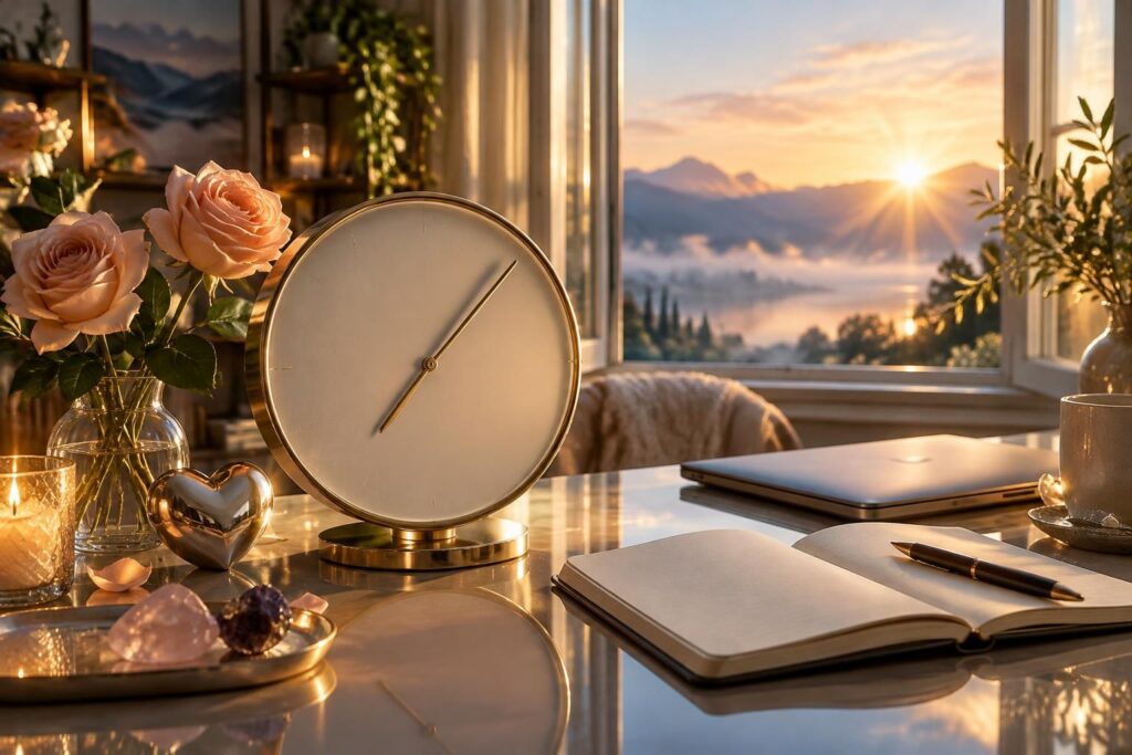 découvrez la signification spirituelle de l’heure miroir 07h07 et ce qu’elle révèle sur votre vie amoureuse, votre travail et votre cheminement personnel.