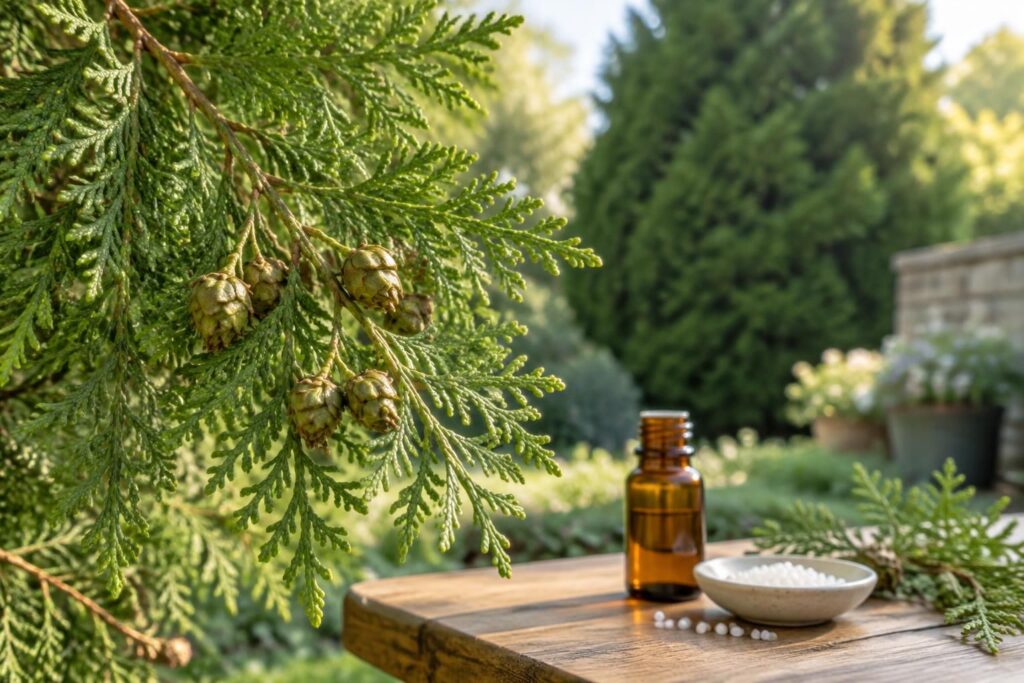 découvrez le thuya, ses caractéristiques, ses variétés et ses usages traditionnels en homéopathie, ainsi que les précautions à connaître.